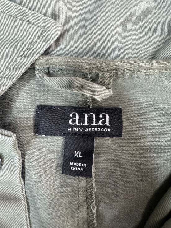 a.n.a A New Approach Jackets & Blazers - a.n.a A New Approach Women's XL Olive Green Military Utility Jacket Drawstring W